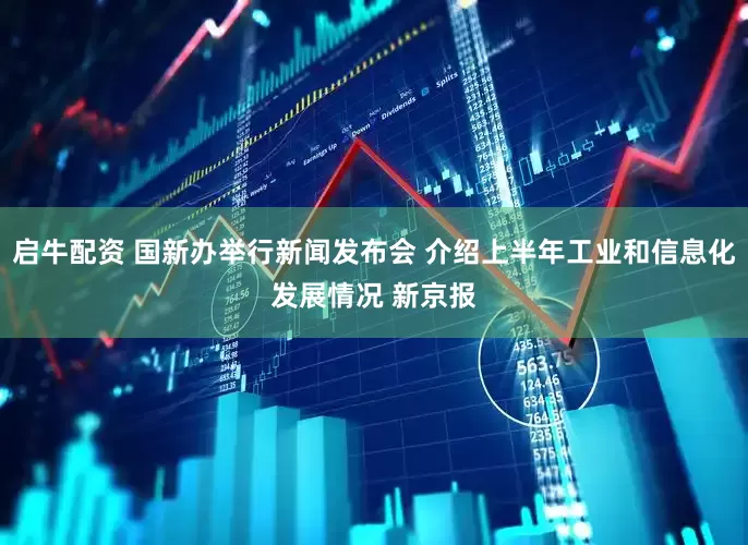 启牛配资 国新办举行新闻发布会 介绍上半年工业和信息化发展情况 新京报